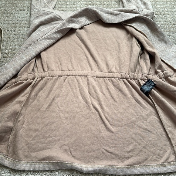 7 For All Mankind waist tie Cardigan beige Size Medium long-sleeve - Picture 11 of 12